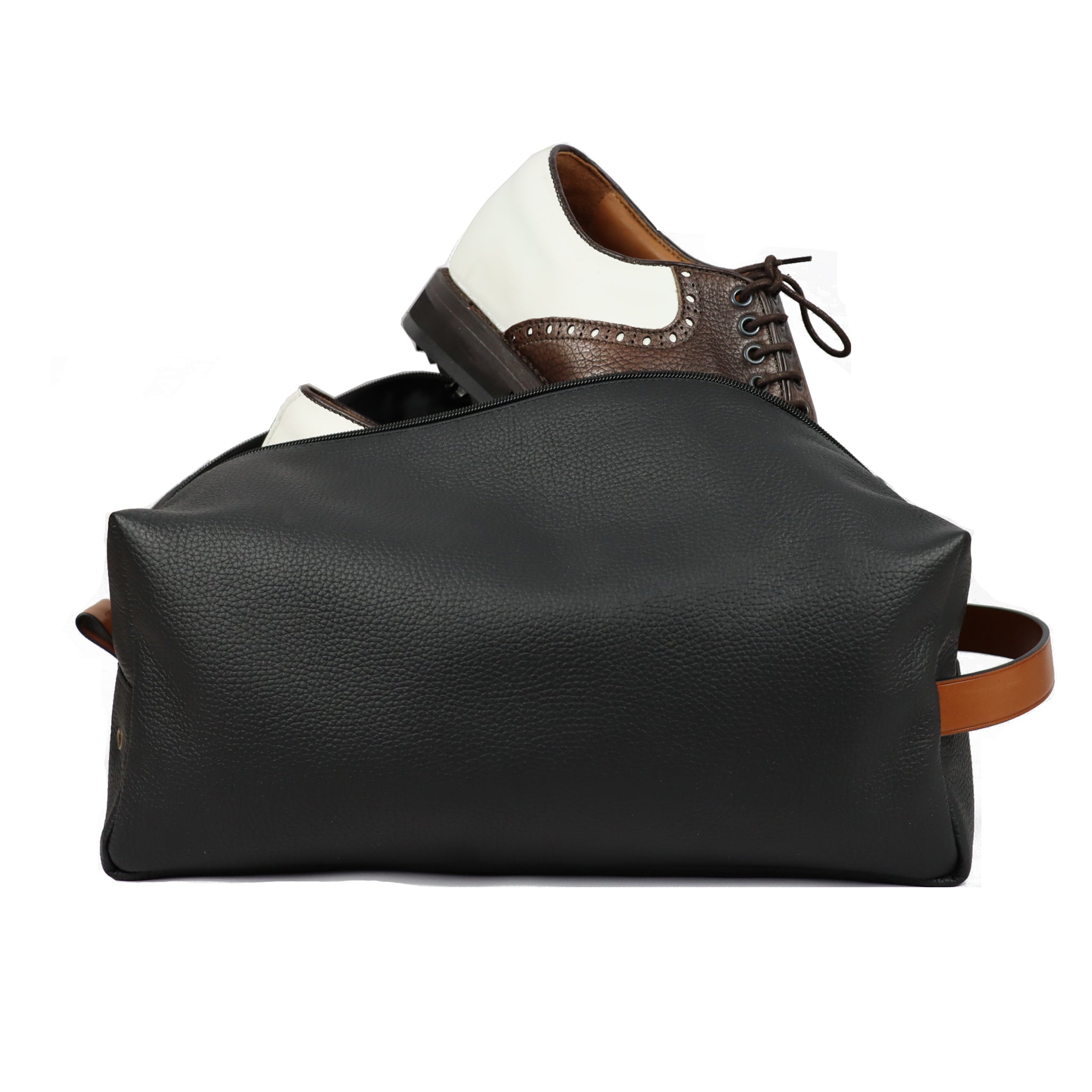 Black Leather Shoe bag