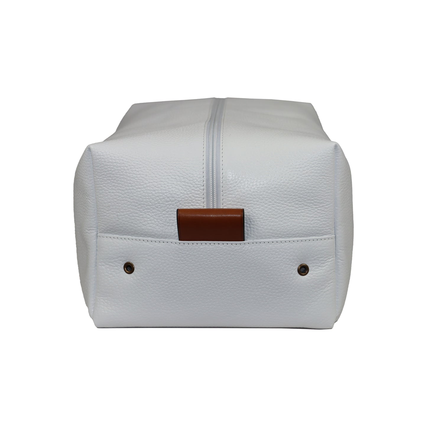 Sac à chaussures en cuir blanc